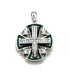 Sterling Silver Enamel Jerusalem Cross Pendant